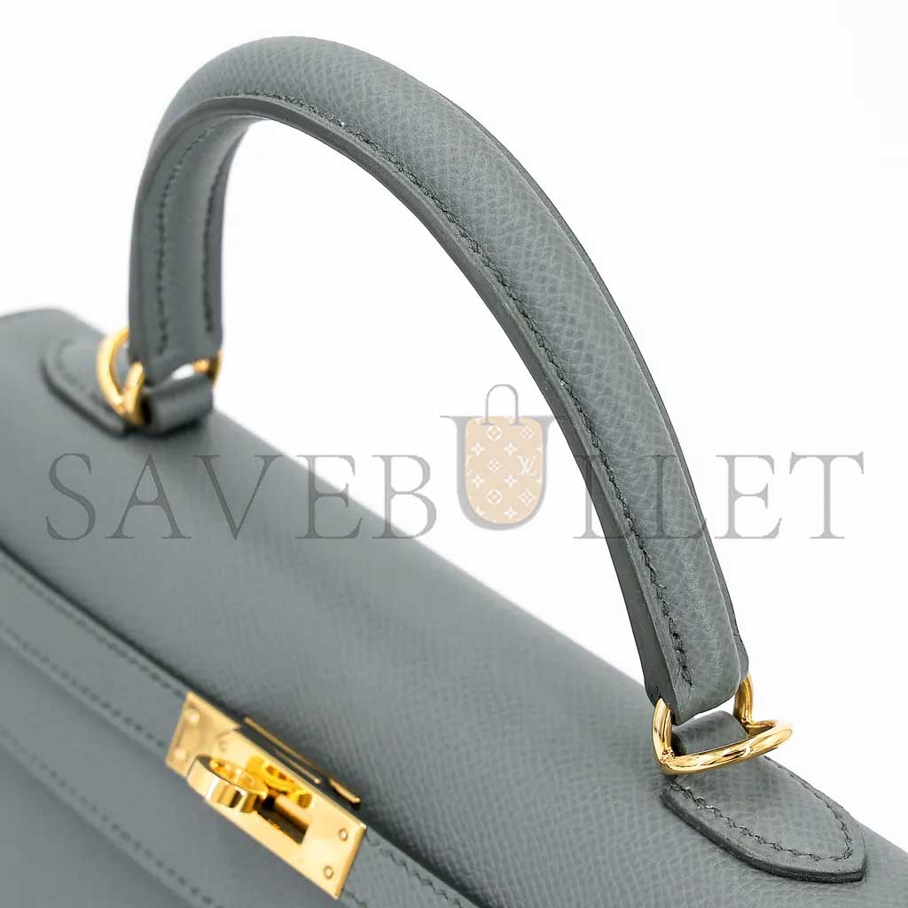 H**mes kelly 25 almond green epsom gold buckle (25*17*7cm)
